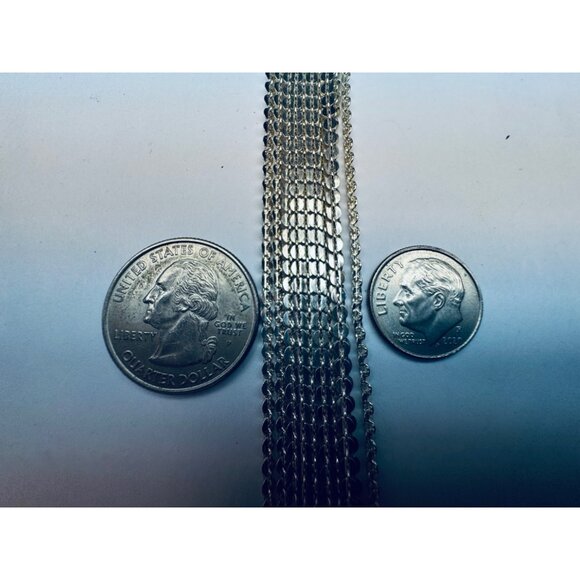 Milor Italy 925 Sterling Silver Ten Strand Circle Link Chain Statement Bracelet - Picture 10 of 14